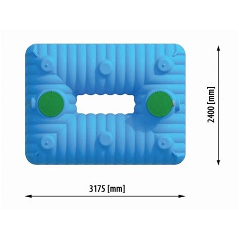 Zbiornik wodę Deszczówkę 7000 l Flat BOLT Zestaw ogrodowy