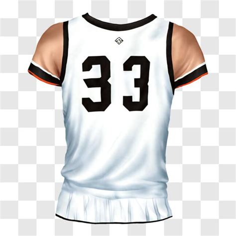 Download Baseball Jersey with Number 33 in White, Black, and Orange ...