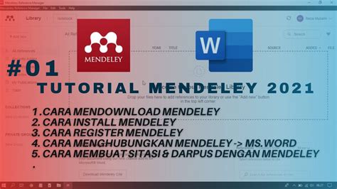 Cara Menggunakan Mendeley Desktop Terbaru Pada Ms Word Tutorial