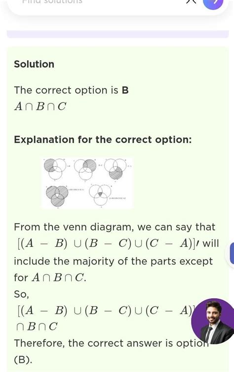 Let U Be A Universal Set Let A B And C Be Three Non Empty Subsets