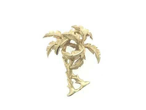 Vintage Palm Tree Gilt Brooch Ruby Lane