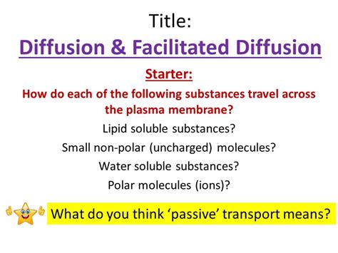 Diffusion Facilitated Diffusion OCR AS A Level Biology Teaching