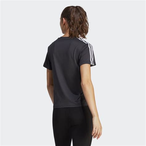 Women S Clothing AEROREADY Train Essentials 3 Stripes Tee Black