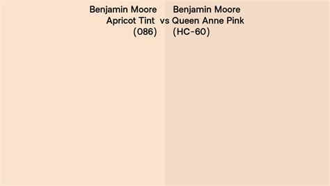 Benjamin Moore Apricot Tint Vs Queen Anne Pink Side By Side Comparison