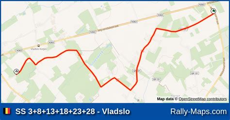 SS 3 8 13 18 23 28 Vladslo Stage Map 12 Uren Van De Westhoek 1981