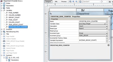 Bekwam Blog The Improved Crosstab Counter In Jaspersoft Ireport Designer