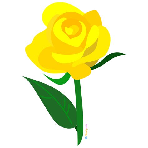 Yellow Rose Clipart - Clip Art Library