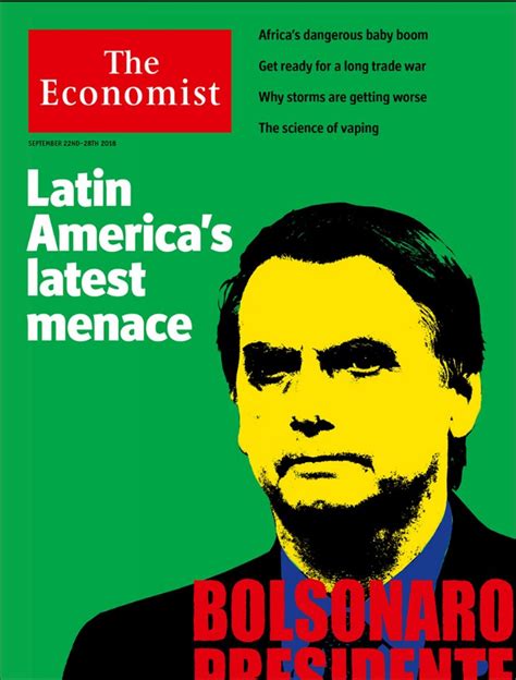 Revista The Economist chama Bolsonaro de ameaça para a América