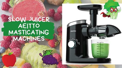 Slow Juicer Aeitto Masticating Machines Extractor Cold Press With