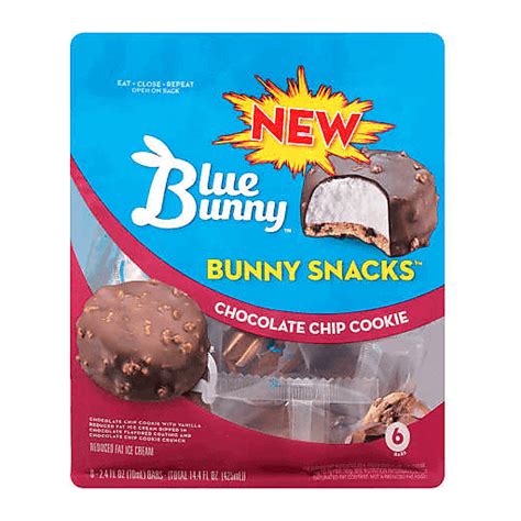 Blue Bunny™ Bunny Snacks™ Chocolate Chip Cookie Ice Cream Snack 6 Ct