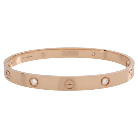 Cartier LOVE Bracciale In Oro Rosa 18 Carati Con 10 Diamanti Misura 16