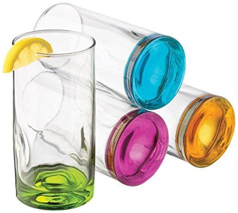 Libbey Impressions Colors Tumbler Glasses Set Of 4 Glass Set Glass