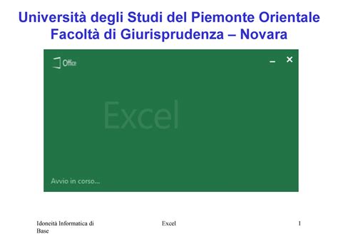 Exel Appunti Su Excel Idoneit Informatica Di Excel Universit