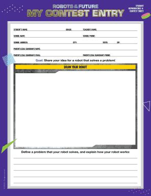 Fillable Online Draw Your Robot Scholastic Fax Email Print