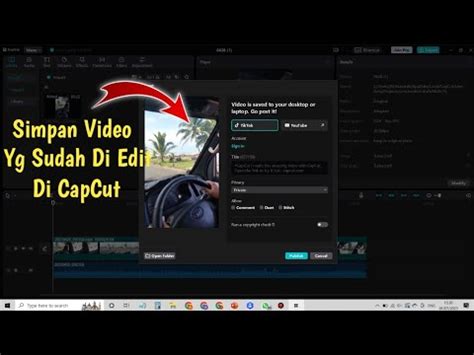 Cara Menyimpan Hasil Edit Video Pada Aplikasi Capcut Di Laptop Pc