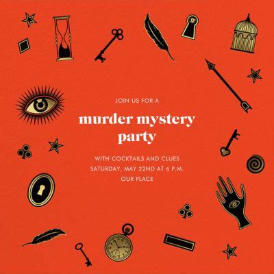 Murder Mystery Party Invitations | Design & Send Online