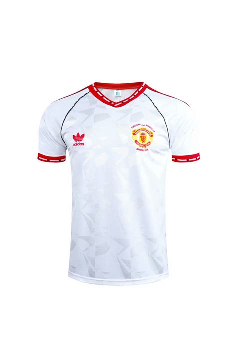 1991 Manchester United White Cup Winners Cup Shirt Retro