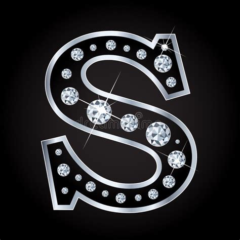 Vector O Letter Made With Diamonds Isolated On Black Background Stock