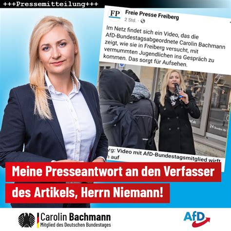 Presseantwort An Herrn Niemann Freie Presse Carolin Bachmann Afd