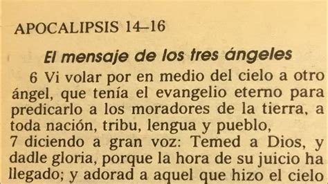 El Primer Ángel y El Evangelio Eterno Que Significa Apocalipsis 14 6