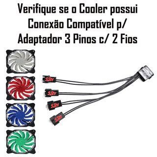 Cabo Adaptador Multi Fan P Coolers Mm Pinos V Shopee Brasil