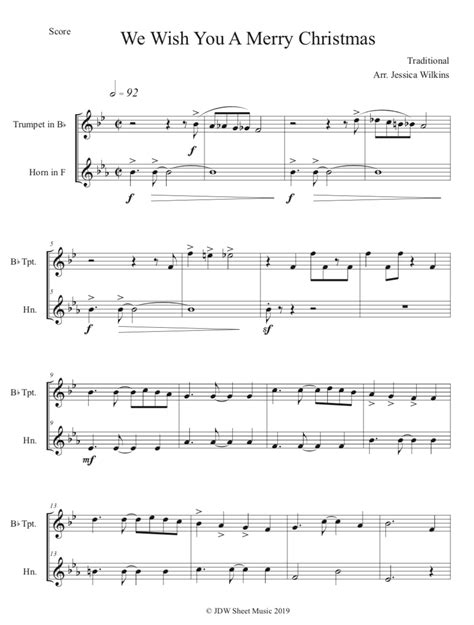 Christmas Flute And Trumpet Notes