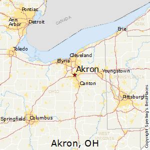 Road Map Of Akron Ohio