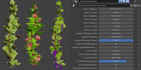 Fruit Vines Geometry Nodes Blender Market