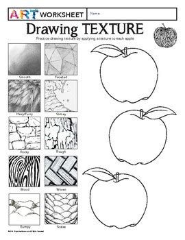 Art Worksheet Drawing Texture On Apples Early Finisher Sub Plan Lesson