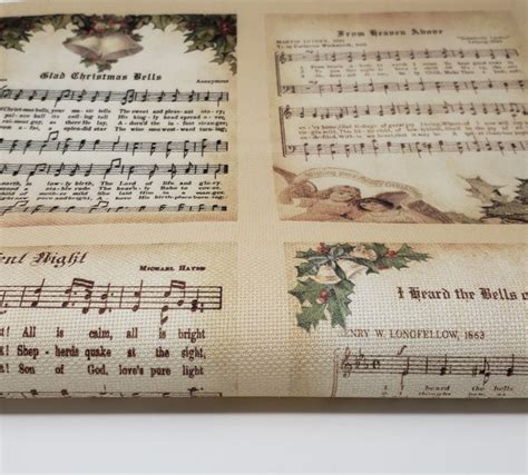 Vintage Christmas Carols - Fabric Flair