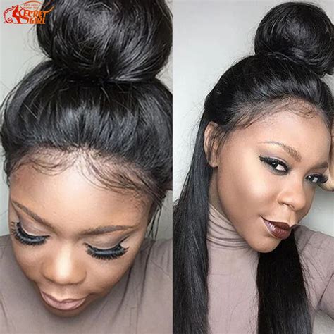 Secret Girl Peruvian Full Lace Wigs For Black Women Straight Virgin Lace Front Wig Grade 7a