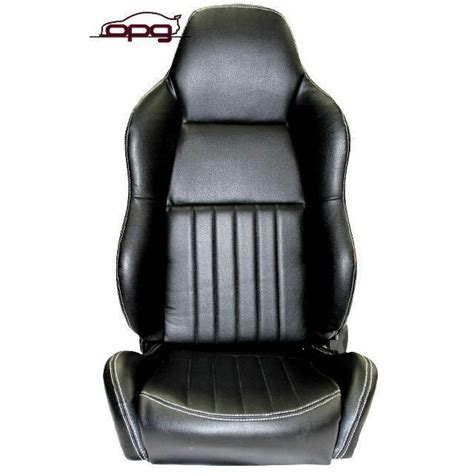 Autotecnica Classic High Back Black Pu Leather Sports Bucket Seats For Holden Hq Hj Hx With