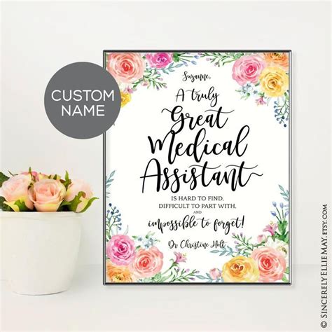 Medical Assistant Ts With Personalized Names Physicians Office Wall