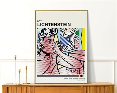 Roy Lichtenstein Print Nude With Joyous Painting Print Etsy