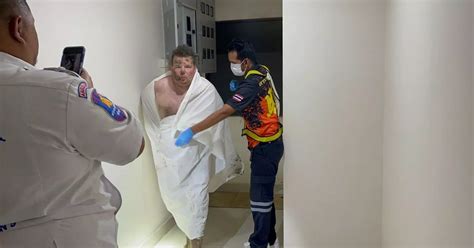 Naked British Tourist Rescued After Falling From Hotel Balcony Covered