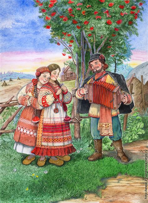 Иллюстрация Елецкая рояльная гармонь в стиле книжная графика