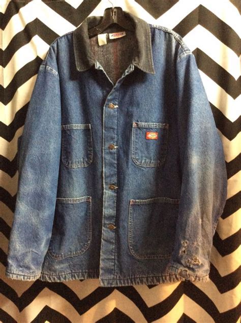 Retro Dickies Denim Jacket Wwool Lining Boardwalk Vintage