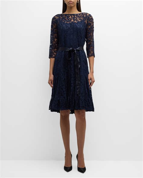 Rickie Freeman For Teri Jon D Embellished Lace High Low Tulle Dress