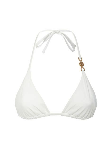 Versace Medusa Lycra Triangle Bikini Top Versace