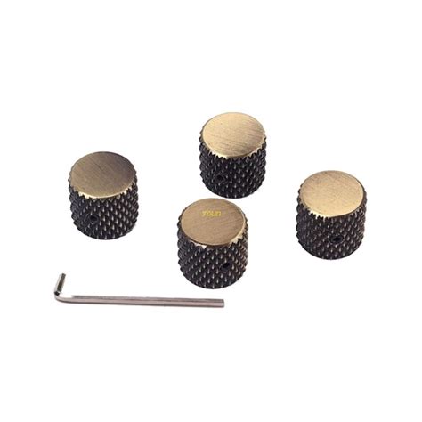 Youn Set Of 4Pcs Guitar Knobs Bronze Coloured Volume Tone Control Knobs