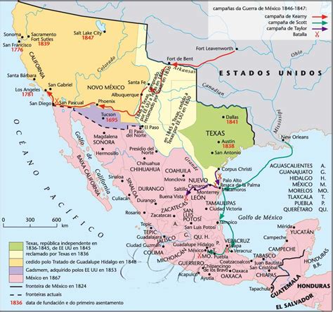 Historia Y Geografía Estados Unidos Y México Siglo Xix