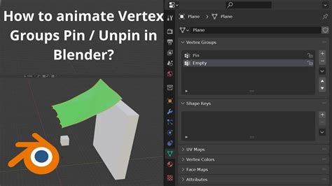 How To Animate Vertex Groups Pin Or Unpin In Blender Simple Basic