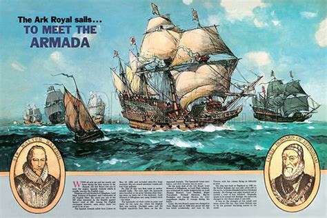 The Ark Royal Sails to Meet the Armada stock image | Look and Learn