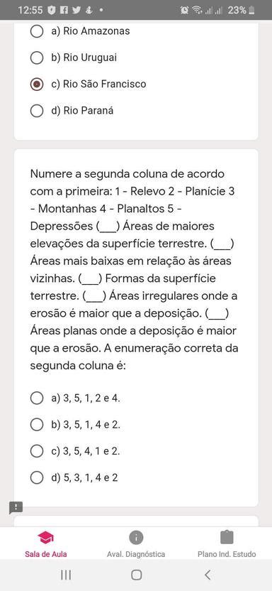 Número A Segunda Coluna De Acordo Com A Primeira - Numere a segunda coluna de acordo com a primeira: 1 - Relevo 2 ...