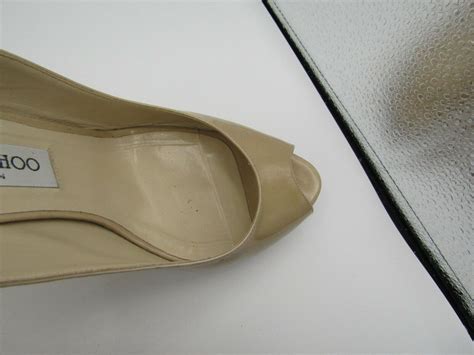 Jimmy Choo Nova Patent Leather Nude Heels Size Gem