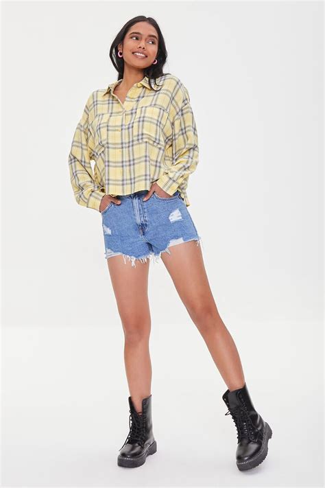 Retro High Rise Denim Shorts