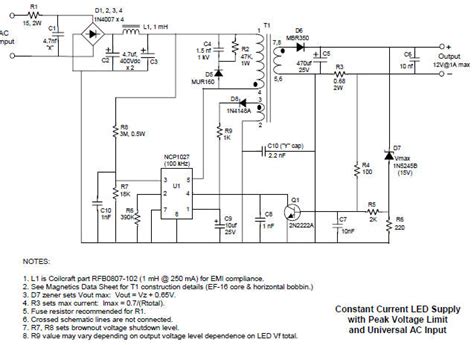 Constant Current Led Driver Circuit Diagram