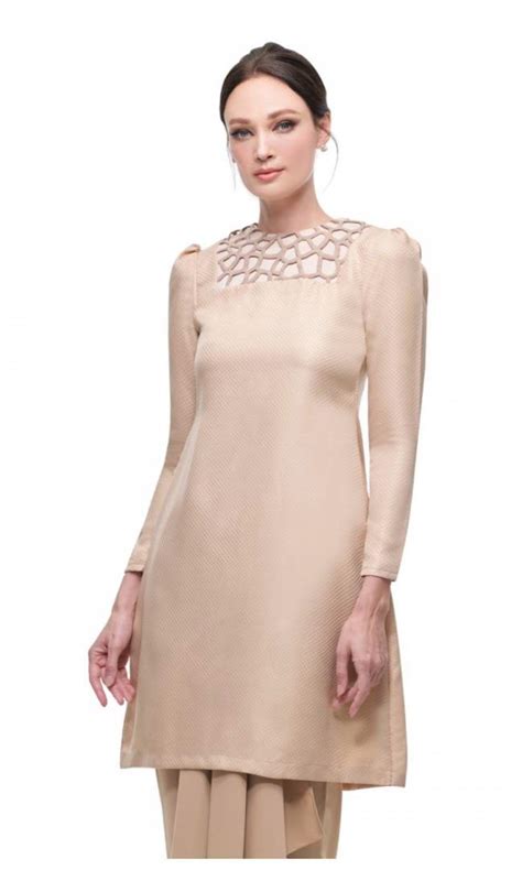 Jannahnoe Roselle Kurung In Nude Women S Fashion Muslimah Fashion