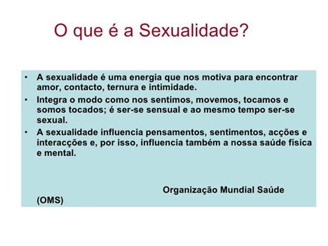 Sexualidade O Que é Isso