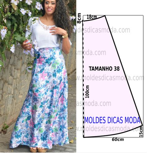 Saia Longa Feminina Moldes Dicas Moda